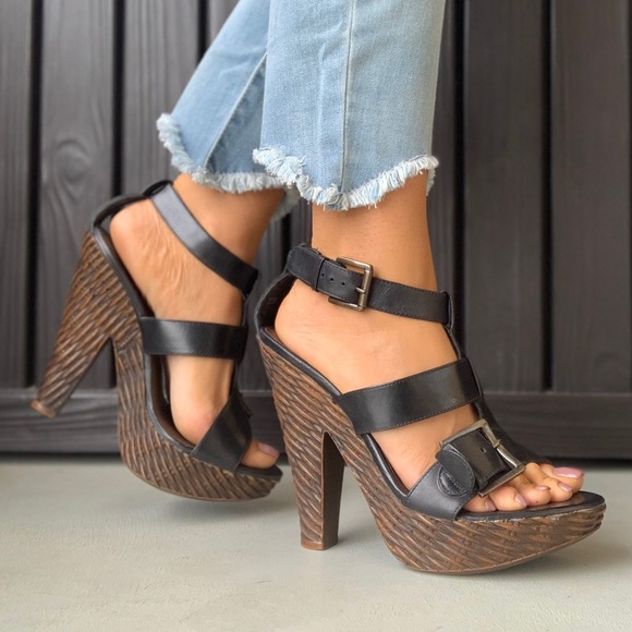Anthropologie Shoes - Brazil Made Light As Air Platform Leather Sandal